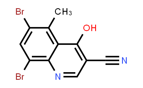 CAS No. 67643-43-0, 3-Quinolinecarbonitrile, 6,8-dibromo-4-hydroxy-5-methyl-