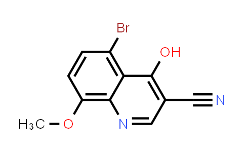 CAS No. 67643-44-1, 3-Quinolinecarbonitrile, 5-bromo-4-hydroxy-8-methoxy-