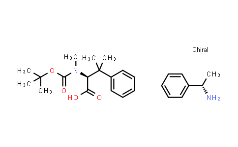 CAS No. 676487-36-8, (S)-1-phenylethanamine (S)-2-((tert-butoxycarbonyl)(methyl)amino)-3-methyl-3-phenylbutanoate