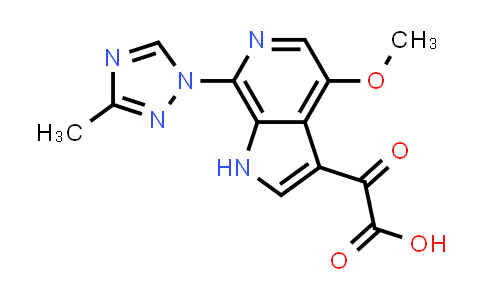 CAS No. 676491-47-7, 2-(4-Methoxy-7-(3-methyl-1H-1,2,4-triazol-1-yl)-1H-pyrrolo[2,3-c]pyridin-3-yl)-2-oxoacetic acid