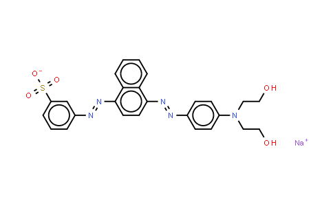 CAS No. 67674-28-6, m-4-p-bis(2-hydroxyethyl)aminophenylazo-1-naphthylazobenzenesulphonate (sodium salt)