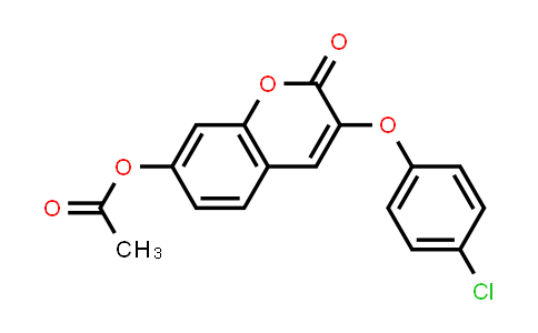 CAS No. 677029-70-8, 2H-1-Benzopyran-2-one, 7-(acetyloxy)-3-(4-chlorophenoxy)-