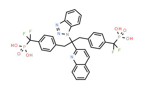 CAS No. 677033-25-9, Phosphonic acid, [[2-(1H-benzotriazol-1-yl)-2-(2-quinolinyl)-1,3-propanediyl]bis[4,1-phenylene(difluoromethylene)]]bis-