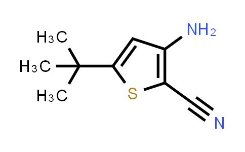 CAS No. 677277-39-3, 2-Thiophenecarbonitrile, 3-amino-5-(1,1-dimethylethyl)-