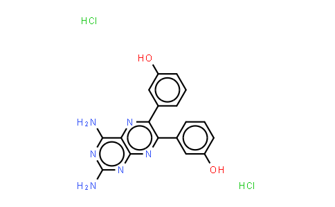 CAS No. 677297-55-1, Phenol, 3,3'-(2,4-diamino-6,7-pteridinediyl)bis-, (2 HCL salt)