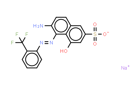 CAS No. 67786-14-5, 6-amino-4-hydroxy-5-2-(trifluoromethyl)phenylazonaphthalene-2-sulphonate (sodium salt)