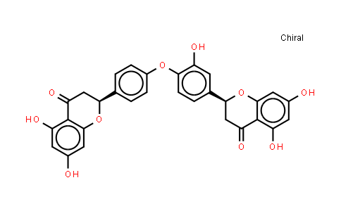 CAS No. 678138-59-5, 4H-1-Benzopyran-4-one,2-[4-[5-(3,4-dihydro-5,7-dihydroxy-4-oxo-2H-1-benzopyran-2-yl)-2-hydroxyphenoxy]phenyl]-2,3-dihydro-5,7-dihydroxy-