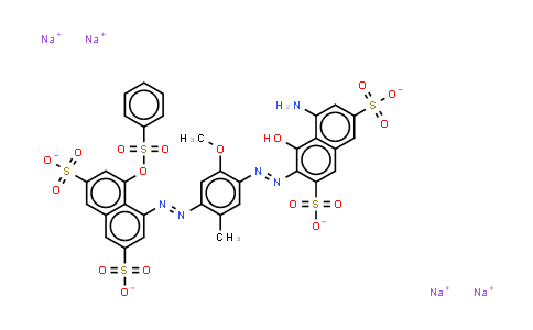 CAS No. 67939-43-9, 4-amino-5-hydroxy-6-2-methoxy-5-methyl-4-8-(phenylsulphonyl)oxy-3,6-Disulphonato-1-naphthylazophenylazonaphtha lene-2,7-disulphonate (sodium salt)