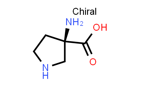 CAS No. 6807-92-7, 3-Pyrrolidinecarboxylic acid, 3-amino-, (3R)- (9CI)