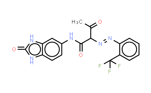 CAS No. 68134-22-5, N-(2,3-Dihydro-2-oxo-1H-benzimidazol-5-yl)-3-oxo-2-2-(trifluoromethyl)phenylazobutyramide