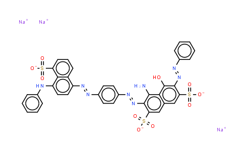 CAS No. 68155-61-3, 4-amino-5-hydroxy-3-4-4-(phenylamino)-5-sulphonato-1-naphthylazophenylazo-6-(phenylazo)naphthalene-2,7-disulphonat e (sodium salt)