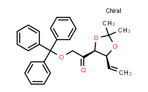 CAS No. 681853-96-3, 1-((4S,5S)-2,2-dimethyl-5-vinyl-1,3-dioxolan-4-yl)-2-(trityloxy)ethanone