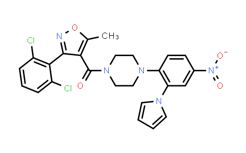 CAS No. 683206-20-4, Methanone, [3-(2,6-dichlorophenyl)-5-methyl-4-isoxazolyl][4-[4-nitro-2-(1H-pyrrol-1-yl)phenyl]-1-piperazinyl]-