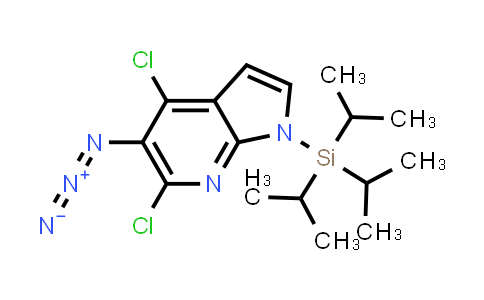 CAS No. 685514-04-9, 1H-Pyrrolo[2,3-b]pyridine, 5-azido-4,6-dichloro-1-[tris(1-methylethyl)silyl]-