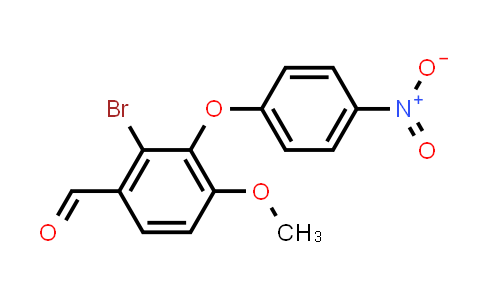CAS No. 685873-72-7, 2-Bromo-4-methoxy-3-(4-nitrophenoxy)benzaldehyde