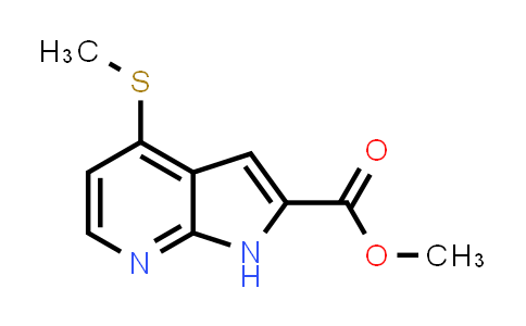 CAS No. 688356-75-4, 1H-Pyrrolo[2,3-b]pyridine-2-carboxylic acid, 4-(methylthio)-, methyl ester