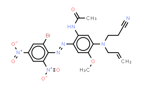 DY567350 | 68877-63-4 | N-2-(2-Bromo-4,6-dinitrophenyl)azo-5-(2-cyanoethyl)allylamino-4-methoxyphenylacetamide
