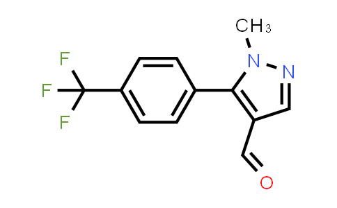CAS No. 689250-58-6, 1-Methyl-5-(4-(trifluoromethyl)phenyl)-1H-pyrazole-4-carbaldehyde