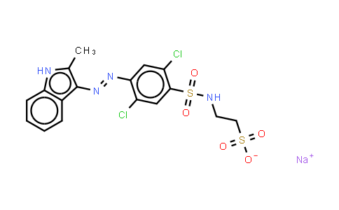 CAS No. 68959-19-3, 2-2,5-dichloro-4-(2-methyl-1H-indol-3-yl)azophenylsulphonylaminoethanesulphonate (sodium salt)