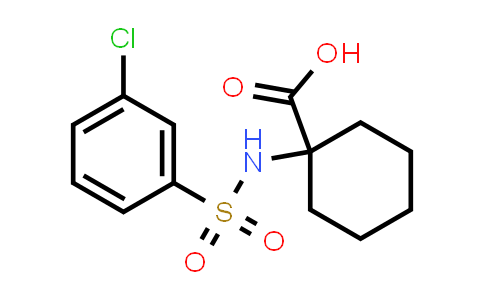 CAS No. 690646-00-5, 1-((3-Chlorophenyl)sulfonamido)cyclohexane-1-carboxylic acid