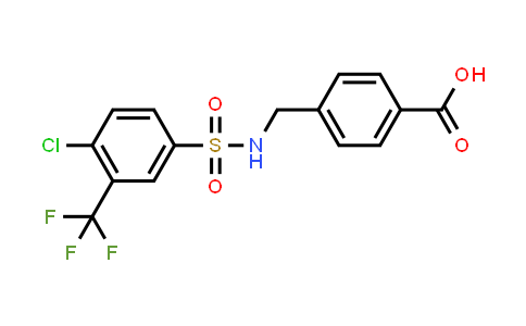 CAS No. 690646-04-9, 4-(((4-Chloro-3-(trifluoromethyl)phenyl)sulfonamido)methyl)benzoic acid