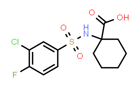 CAS No. 690646-08-3, 1-((3-Chloro-4-fluorophenyl)sulfonamido)cyclohexane-1-carboxylic acid