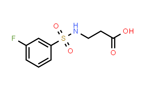 CAS No. 690646-10-7, 3-((3-Fluorophenyl)sulfonamido)propanoic acid