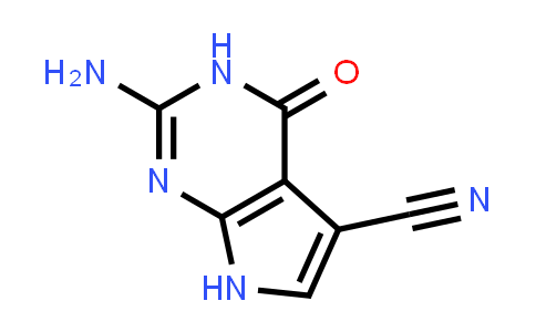 CAS No. 69205-79-4, 2-Amino-4-oxo-4,7-dihydro-3H-pyrrolo[2,3-d]pyrimidine-5-carbonitrile
