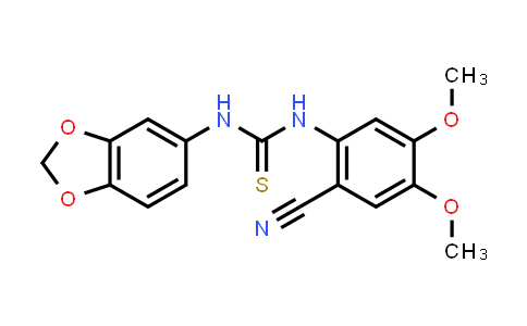 CAS No. 692732-83-5, Thiourea, N-1,3-benzodioxol-5-yl-N'-(2-cyano-4,5-dimethoxyphenyl)-