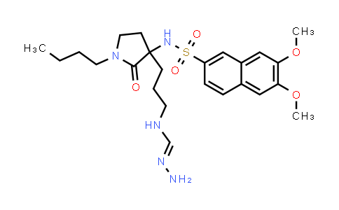 693214-66-3 | 2-Naphthalenesulfonamide, N-[3-[3-[(aminoiminomethyl)amino]propyl]-1-butyl-2-oxo-3-pyrrolidinyl]-6,7-dimethoxy-