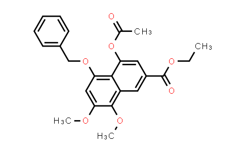 CAS No. 693784-40-6, 2-Naphthalenecarboxylic acid, 4-(acetyloxy)-7,8-dimethoxy-5-(phenylmethoxy)-, ethyl ester