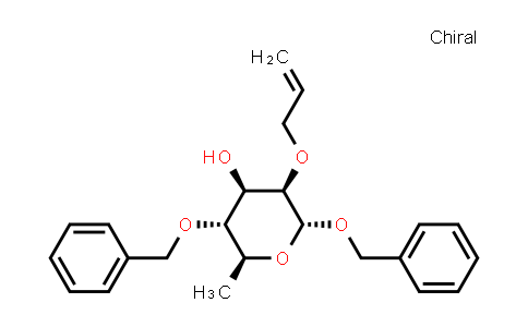 CAS No. 69558-10-7, (2R,3R,4R,5R,6S)-3-(Allyloxy)-2,5-bis(benzyloxy)-6-methyltetrahydro-2H-pyran-4-ol