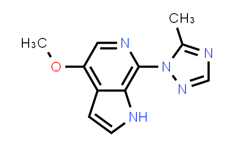 CAS No. 701213-99-2, 1H-Pyrrolo[2,3-c]pyridine, 4-methoxy-7-(5-methyl-1H-1,2,4-triazol-1-yl)-