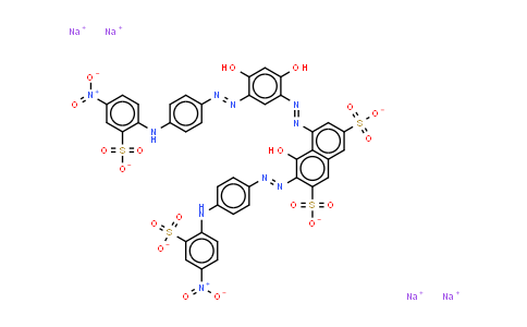CAS No. 70210-34-3, 5-2,4-dihydroxy-5-4-(4-nitro-2-sulphonatophenyl)aminophenylazophenylazo-4-hydroxy-3-4-(4-nitro-2-sulphonato phenyl)aminophenylazonaphthalene-2,7-disulphonate (sodium salt)