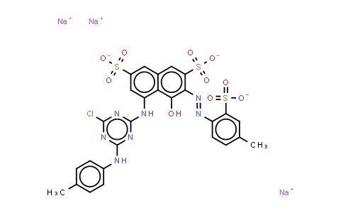 CAS No. 70210-46-7, 5-4-chloro-6-(methylphenylamino)-1,3,5-triazin-2-ylAmino-4-hydroxy-3-(4-methyl-2-sulphonatophenyl)azonaphthalene-2,7 -disulphonate (sodium salt)