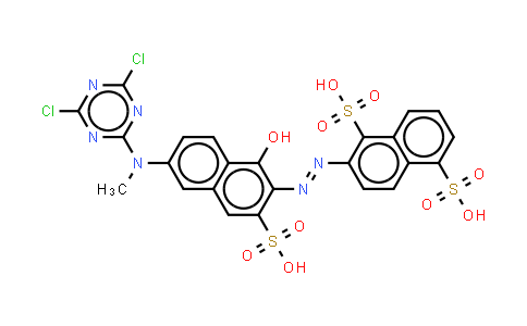 MC568207 | 70616-90-9 | 2-[[6-[(4,6-二氯-1,3,5-三嗪-2-基)甲氨基]-1-羟基-3-磺基-2-萘基]偶氮]-1,5-萘二磺酸三钠盐