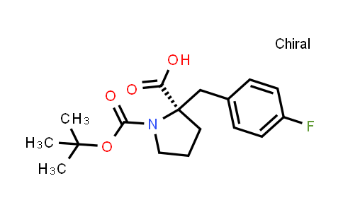 CAS No. 706806-64-6, (R)-1-(tert-Butoxycarbonyl)-2-(4-fluorobenzyl)pyrrolidine-2-carboxylic acid