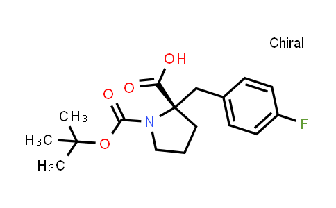 CAS No. 706806-65-7, (S)-1-(tert-Butoxycarbonyl)-2-(4-fluorobenzyl)pyrrolidine-2-carboxylic acid
