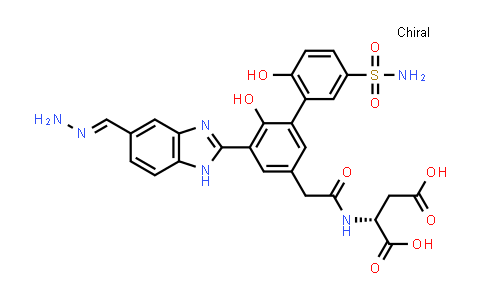 706821-82-1 | D-Aspartic acid, N-[[5-[5-(aminoiminomethyl)-1H-benzimidazol-2-yl]-5'-(aminosulfonyl)-2',6-dihydroxy[1,1'-biphenyl]-3-yl]acetyl]- (9CI)