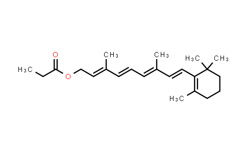 CAS No. 7069-42-3, (2E,4E,6E,8E)-3,7-Dimethyl-9-(2,6,6-trimethylcyclohex-1-en-1-yl)nona-2,4,6,8-tetraen-1-yl propionate