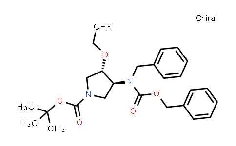 CAS No. 708273-39-6, (3S,4S)-tert-butyl 3-(benzyl(benzyloxycarbonyl)amino)-4-ethoxypyrrolidine-1-carboxylate