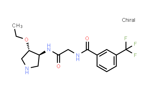 CAS No. 708273-42-1, N-(2-((3S,4S)-4-ethoxypyrrolidin-3-ylamino)-2-oxoethyl)-3-(trifluoromethyl)benzamide