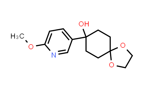 CAS No. 708273-56-7, 8-(6-Methoxypyridin-3-yl)-1,4-dioxaspiro[4.5]decan-8-ol