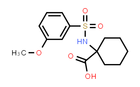 CAS No. 708285-81-8, 1-((3-Methoxyphenyl)sulfonamido)cyclohexane-1-carboxylic acid