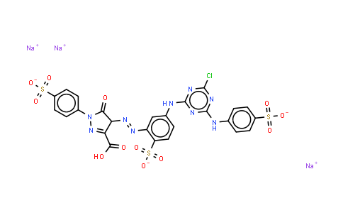 70865-25-7 | Hydrogen 4-5-4-chloro-6-(4-sulphonatophenyl)amino-1,3,5-triazin-2-ylamino-2-sulphonatophenylazo-4,5-dihydro-5-ox o-1-(4-sulphonatophenyl)-1H-pyrazole-3-carboxylate (sodium salt)