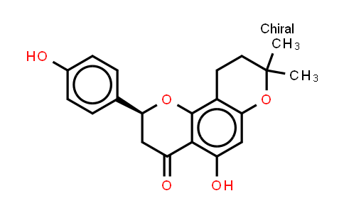 CAS No. 70897-14-2, 4H,8H-Benzo[1,2-b:3,4-b']dipyran-4-one, 2,3,9,10-tetrahydro-5-hydroxy-2-(4-hydroxyphenyl)-8,8-dimethyl-, (S)-V