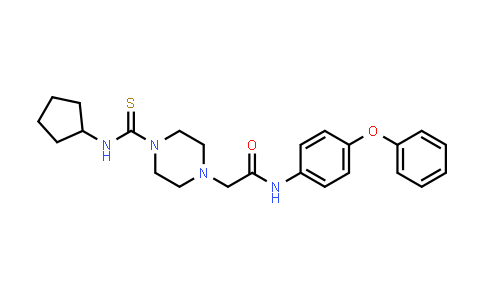 CAS No. 708995-43-1, 2-(4-(Cyclopentylcarbamothioyl)piperazin-1-yl)-N-(4-phenoxyphenyl)acetamide