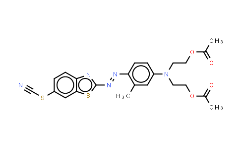 CAS No. 71002-18-1, 2-4-bis2-(Acetyloxy)ethylamino-2-methylphenylazobenzothiazol-6-yl thiocyanate