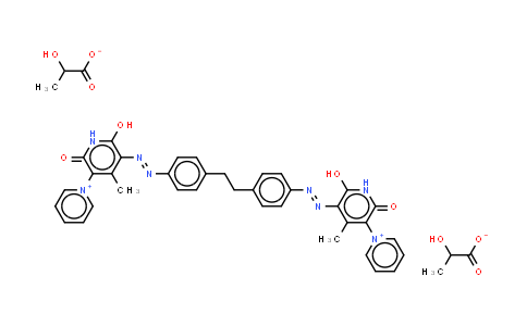 CAS No. 71032-99-0, 5',5'''-Ethylene-bis(p-phenyleneazo)bis1',2'-dihydro-6'-hydroxy-4'-methyl-2'-oxo-1,3'-bipyridinium dilactate