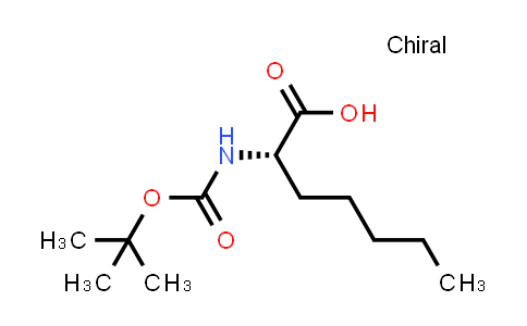 CAS No. 71066-01-8, (S)-2-((tert-Butoxycarbonyl)amino)heptanoic acid